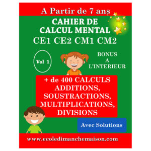 CAHIER DE CALCUL MENTAL CE1 CE2 CM1 CM2