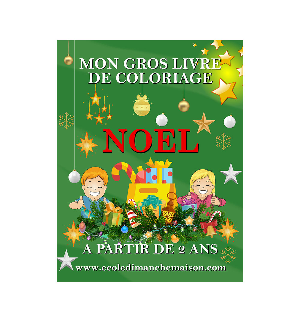 Coloriage Noël Livre enfant
