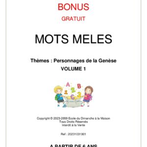 Bonus – Mots Mêlés – Vol 1